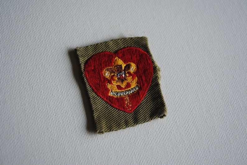 Vintage Boy Scouts Life Rank Emblem Patch Red Heart Eagle Etsy