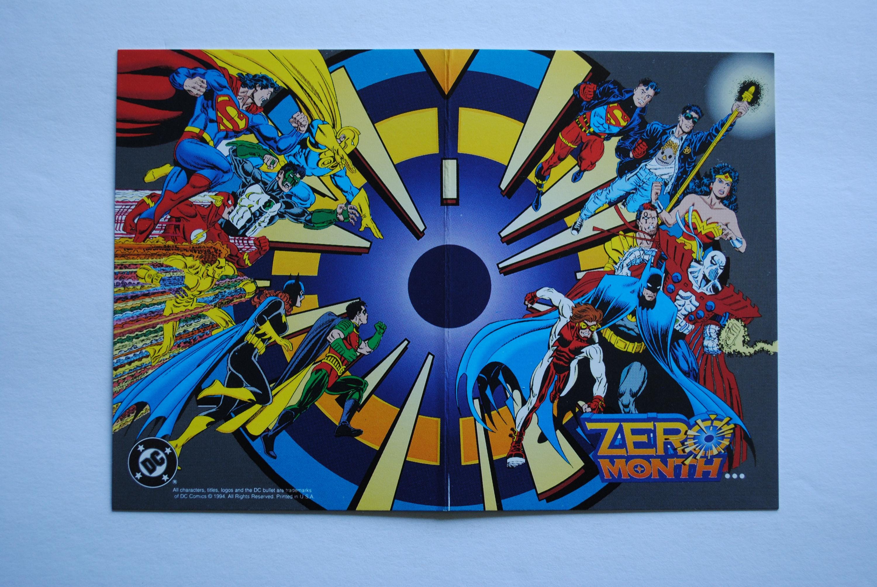 1994 Zero Month DC Comics Promotional Card - Unfolded Release