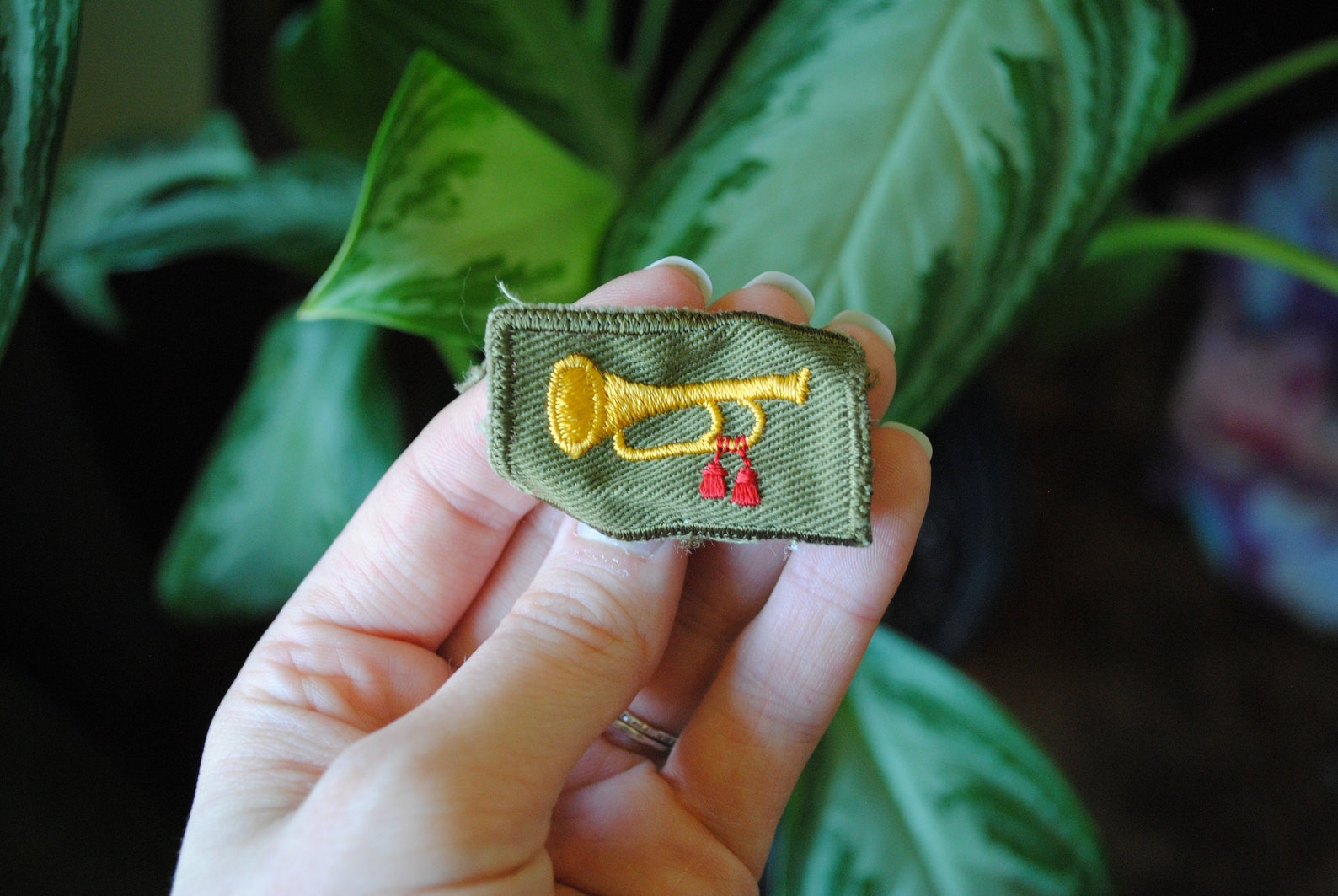 Vintage Boy Scouts Bugler Patch Bugle Horn Fabric Badge Etsy