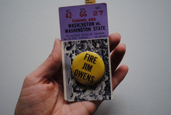 Vintage Fire Jim Owens Pin Back Button - 1973 App… - image 2