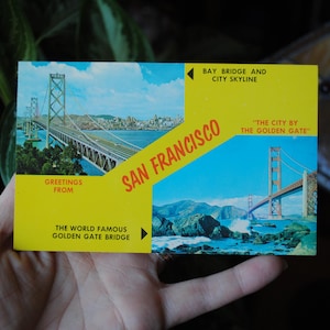 Vintage Greetings From San Francisco California Postcard - Split View Post Card - CA Souvenir - Plastichrome - P33815 - Smith News - 1960&#39;s