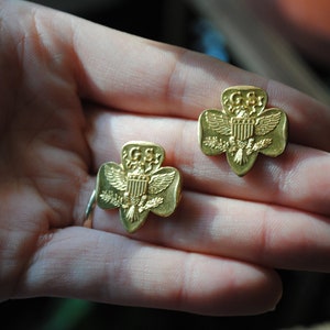 Vintage Girl Scouts lidmaatschapsspeld - badge - knoop - reversspeld afbeelding 7