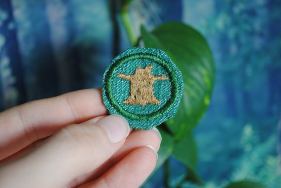 VINTAGE GIRL SCOUT BADGE SILVER GREEN COOK FREE SHIPPING