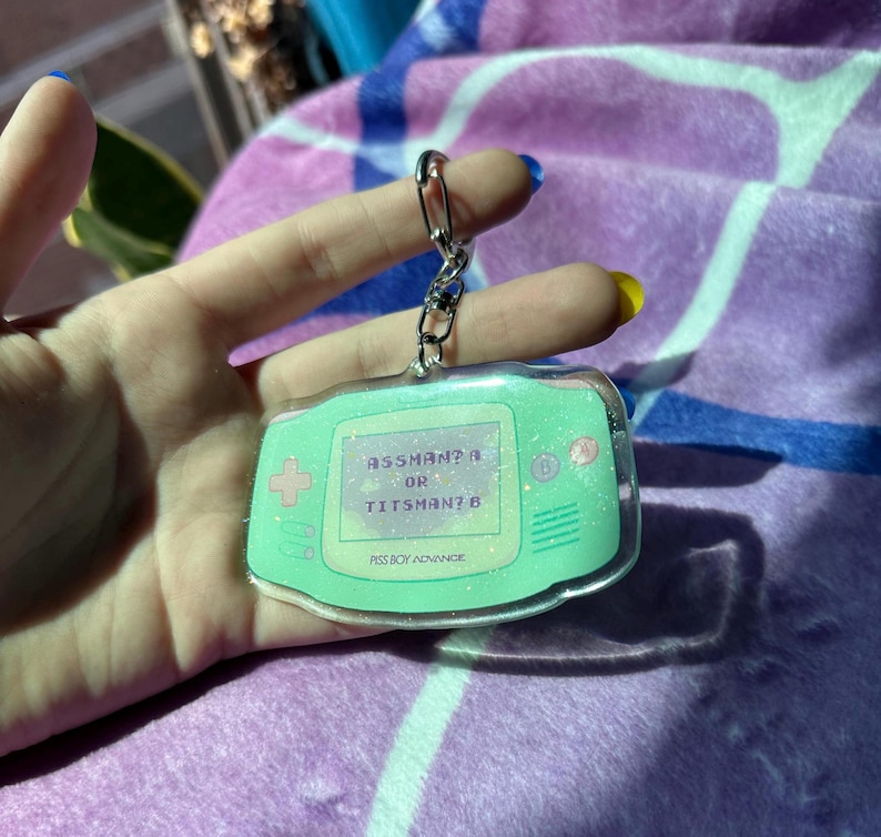 Pissboy Advanced Acrylic Charm retro Gameboy keychain image 4