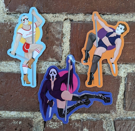 Slasher Stripper vinyl stickers