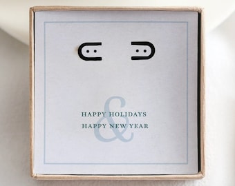 Caja de regalo de joyería navideña / Tarjeta de mensaje de Navidad para joyería / Envoltura de regalo de joyería de Navidad / Regalo de Navidad / Relleno de medias para adolescentes