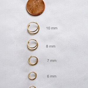 14k Gold Filled Double Hoop Nose Ring Double Nose Ring Hoop Small ...