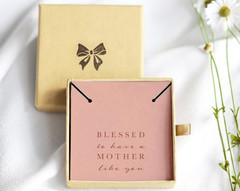 Boîte cadeau à bijoux pour la fête des mères | Carte postale pour bijoux | Cadeau bijoux pour maman | Cadeau Fête des Mères | Cadeau pour maman