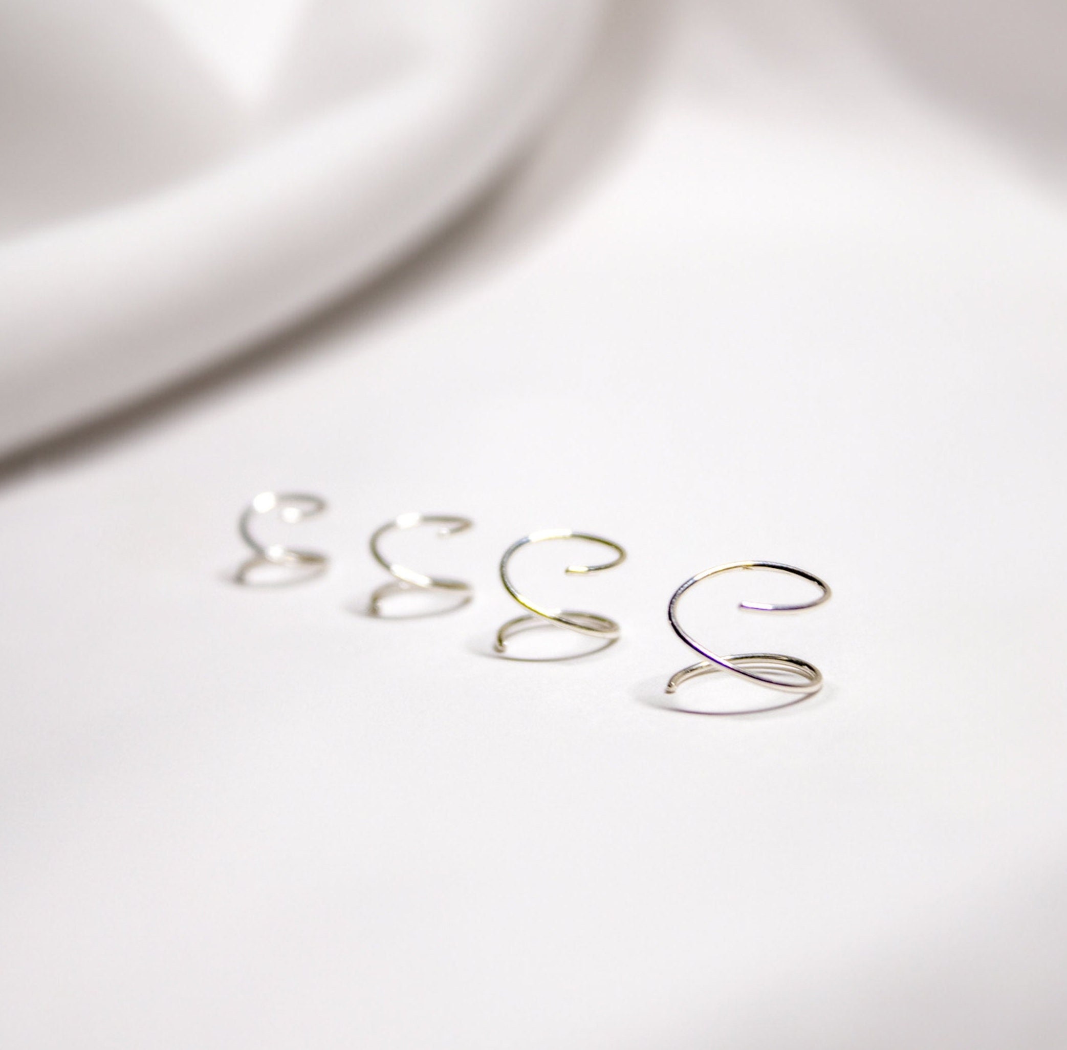 Sterling Silver Mini Double Hoop Earrings