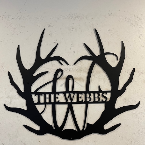 Antler Monogram - Etsy