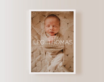 Printed Baby Birth Announcement Cards with Photo