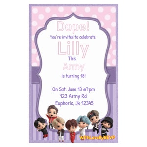 BTS Party Invite