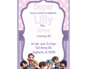 BTS Party Invite