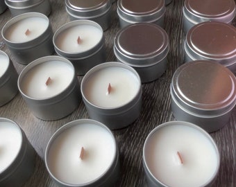 Wholesale 4 oz. Soy Wax Candles. Set of 12. Wood Wick Soy Candle. Soy Candles For Resale. Wholesale Candles. Without Labels Candles.