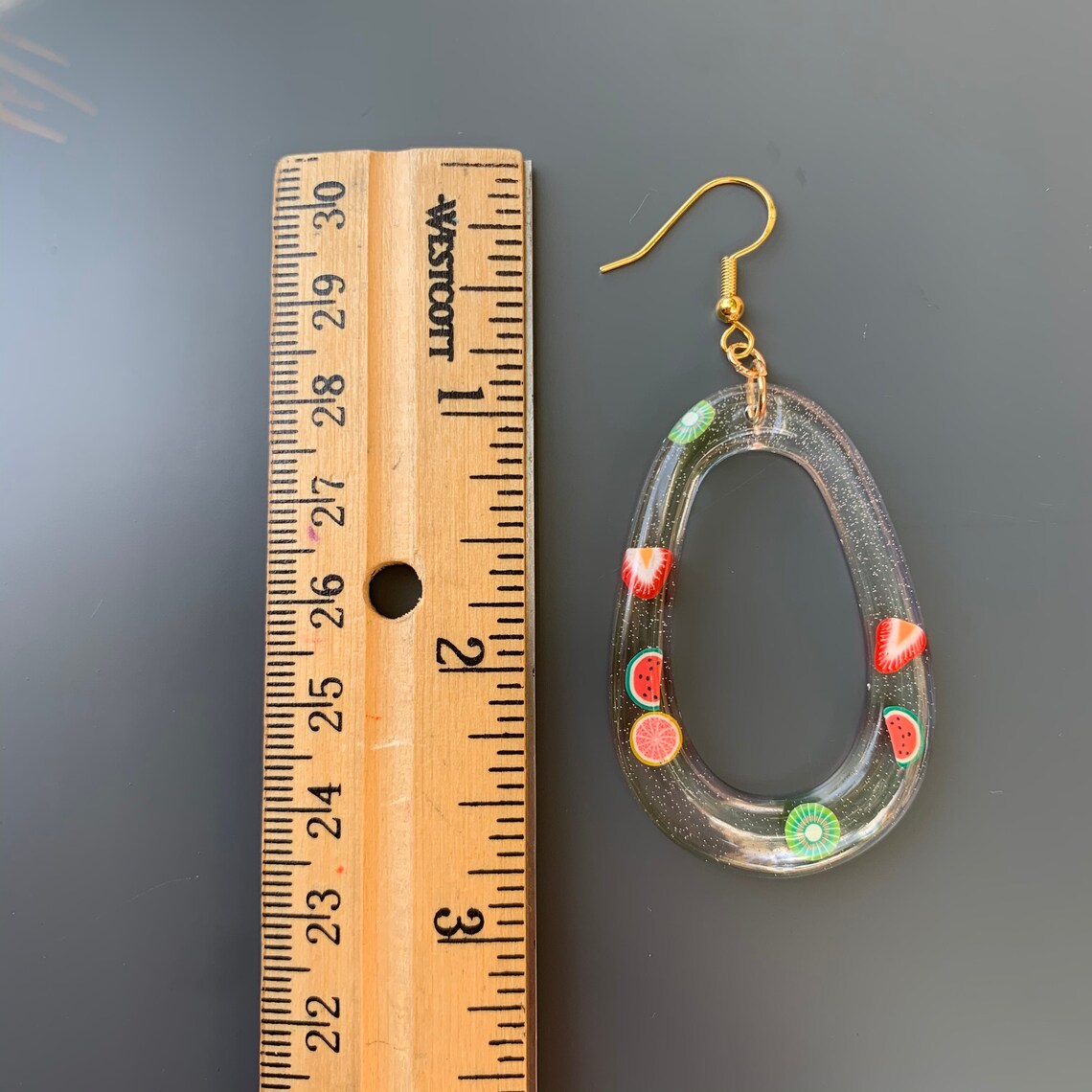 Fruit Slice Resin Earrings Pair Etsy