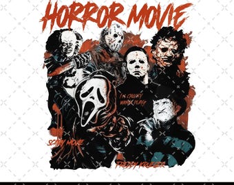 Thug Life Horror Movie PNG, Scary Halloween PNG, Horror Movies Png, Horror Killers, 90s Vintage Halloween, Spooky Png, Watch Scary Movies