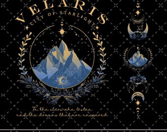 Velaris Png, Velaris Ciudad de Starlight Png, La Corte Nocturna Png, SJM Merch Png, Suéter de la Ciudad de Starlight, ACOTAR Png, ACOTAR Velaris Png