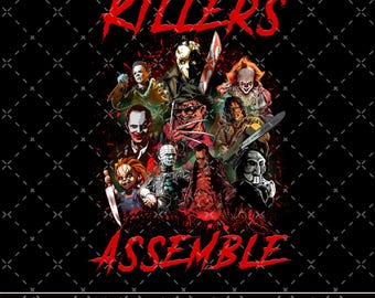 ¡Entra, perdedor! ¡Vamos a matar! PNG, Asesinos unidos, Halloween vintage de los 90, Personajes de Halloween 2025, Personajes de terror, Asesinos del terror