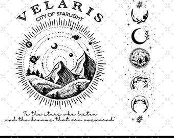 Velaris Png, Velaris City Of Starlight Png, The Night Court Png, SJM Merch Png, City of Starlight Sweater, ACOTAR Png, ACOTAR Velaris Png