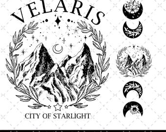 Velaris Png, Velaris City Of Starlight Png, The Night Court Png, SJM Merch Png, City of Starlight Sweater, ACOTAR Png, ACOTAR Velaris Png