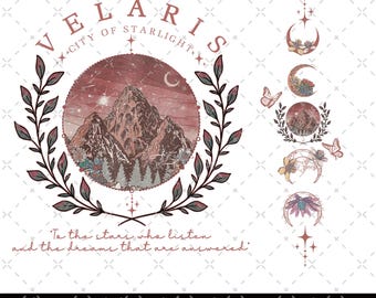 Velaris Png, Velaris Ciudad de Starlight Png, La Corte Nocturna Png, SJM Merch Png, Suéter de la Ciudad de Starlight, ACOTAR Png, ACOTAR Velaris Png