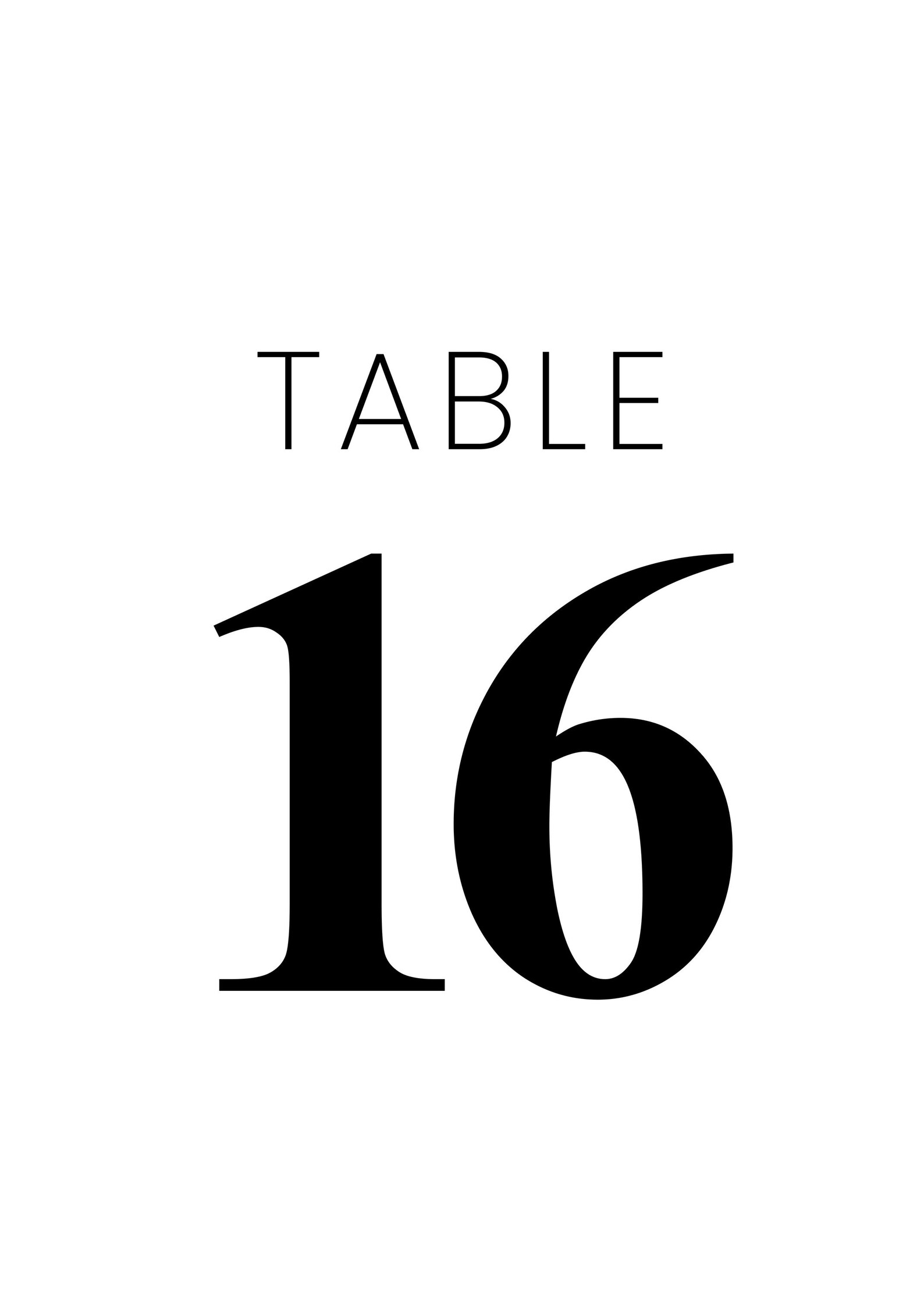 Table Numbers Downloadable for Print - Etsy