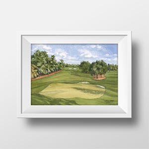 Augusta National Golf Club Hole 1 Tea Olive, Masters Watercolor Art Print, Augusta Georgia, Masters Golf Tournament Gift