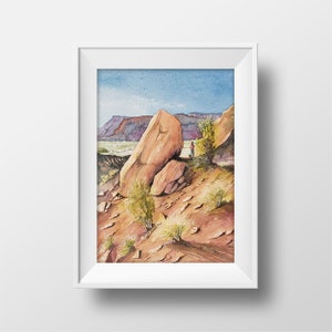 Capitol Reef Utah Painting, National Park Watercolor Wall Art, Worth the Walk