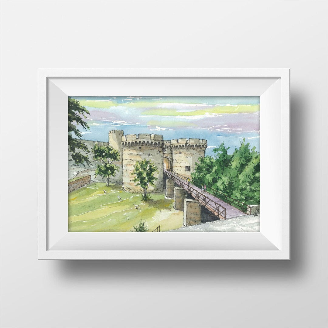 Belgrade Fortress Watercolor Art Print Belgrade Serbia Kalemegdan Park Belgrade Fortress Watercolor Art Print Belgrade Serbia Kalemegdan Park