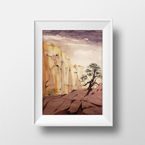 Zion National Park Watercolor Wall Art - National Park Art - Nature Painting - Watercolor Painting - Art Print