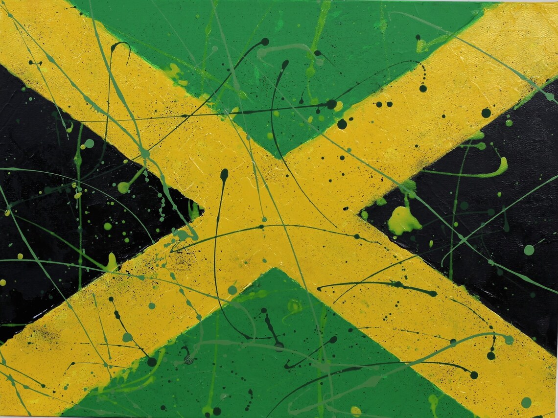 18x24 Acrylic painting on canvas Jamaica Etsy