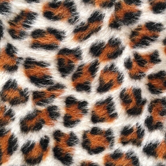 FUZZY BUT FIERCE ~ 60s Faux-Fur Leopard Print Pou… - image 4