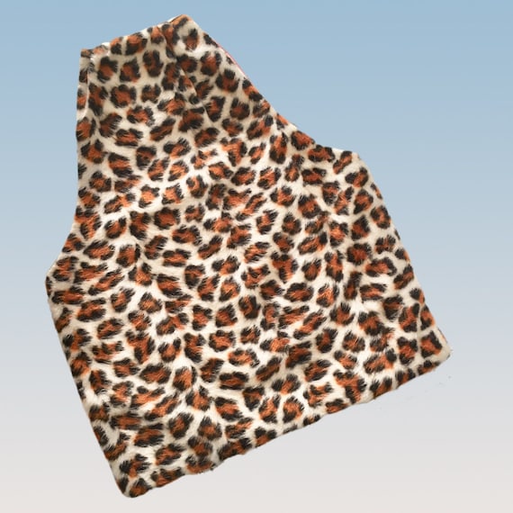 FUZZY BUT FIERCE ~ 60s Faux-Fur Leopard Print Pou… - image 1