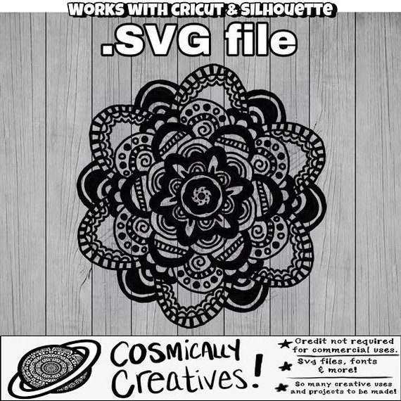 Download Free Mandala Style Zentangle Svg File Cut Files Svg Clipart Etsy SVG Cut Files