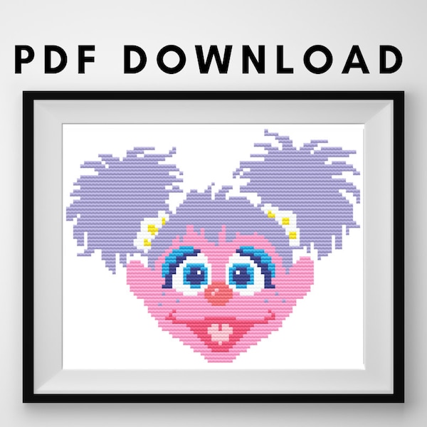 Abby Cadabby Sesame Monster Cross Stitch Pattern | Needlepoint | Embroidery | Instant Download