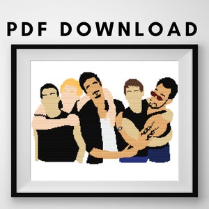 Padrão de ponto cruz dos Backstreet Boys | Bordado | Bordado | Download instantâneo