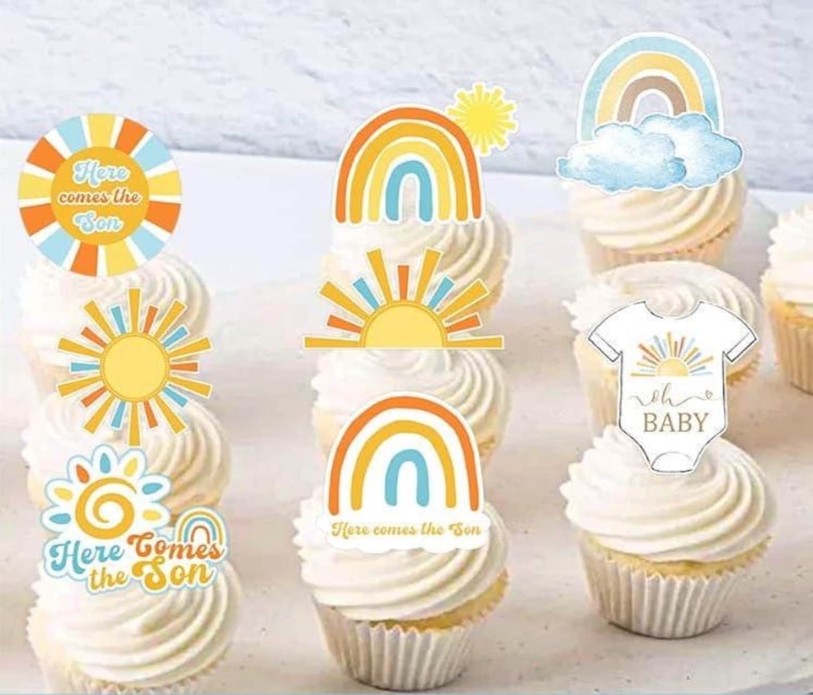 Aperturee Here Comes The Son Baby Shower Pillow Case Backdrop