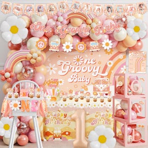Set Decorazioni Per 1° Compleanno Ragazza, Oro Rosa, Con Banner Glitter 'Isn't She Onederful', Palloncini 12'' E Numero 1, Banner Foto Neonato 12 Mesi