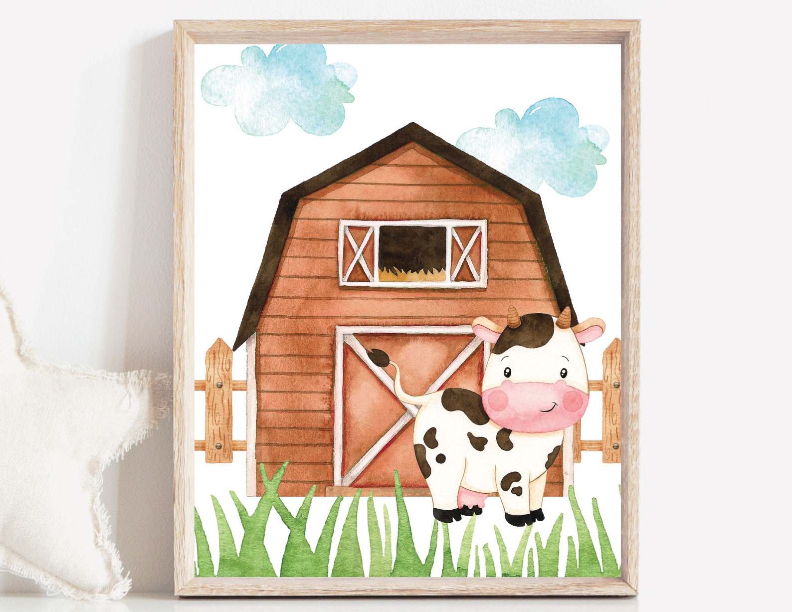  Bauernhof Tiere Kindergarten Wand Kunst Set von 3 Bauernhof 