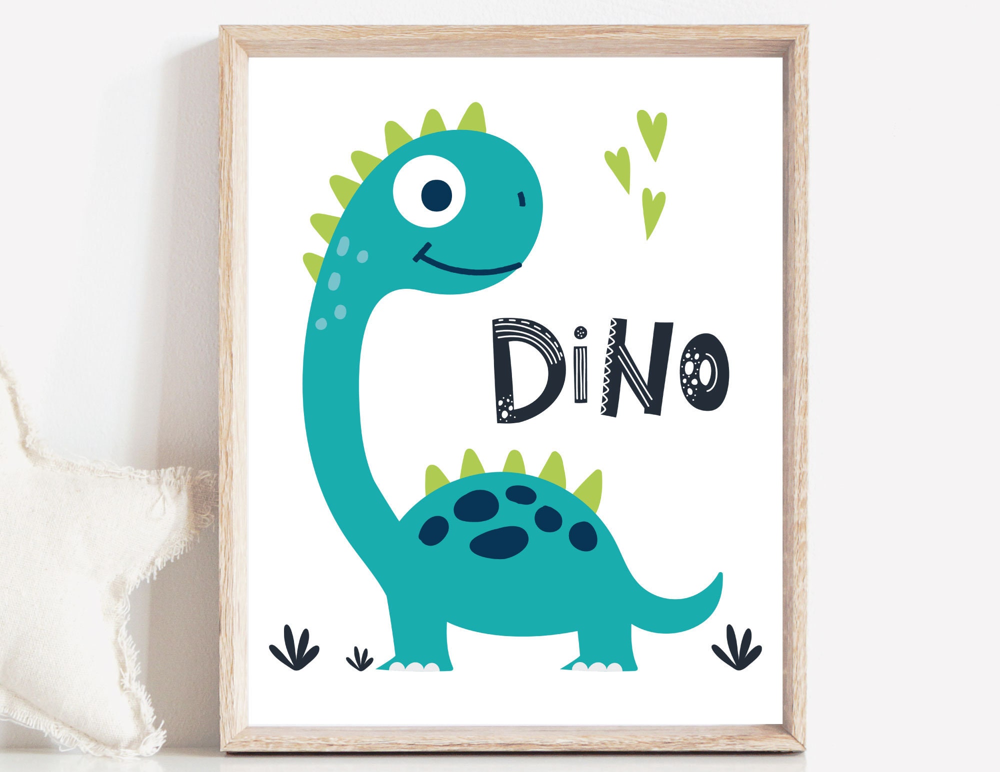 Dinosaur Nursery Wall Art Set of 3 Dinosaur Art Prints Etsy