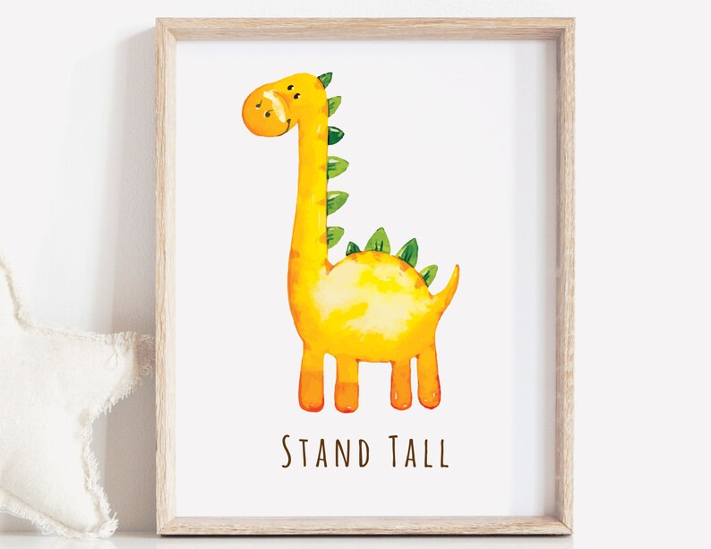 Dinosaur Nursery Wall Art Set of 3 Inspirational Dinosaur Etsy