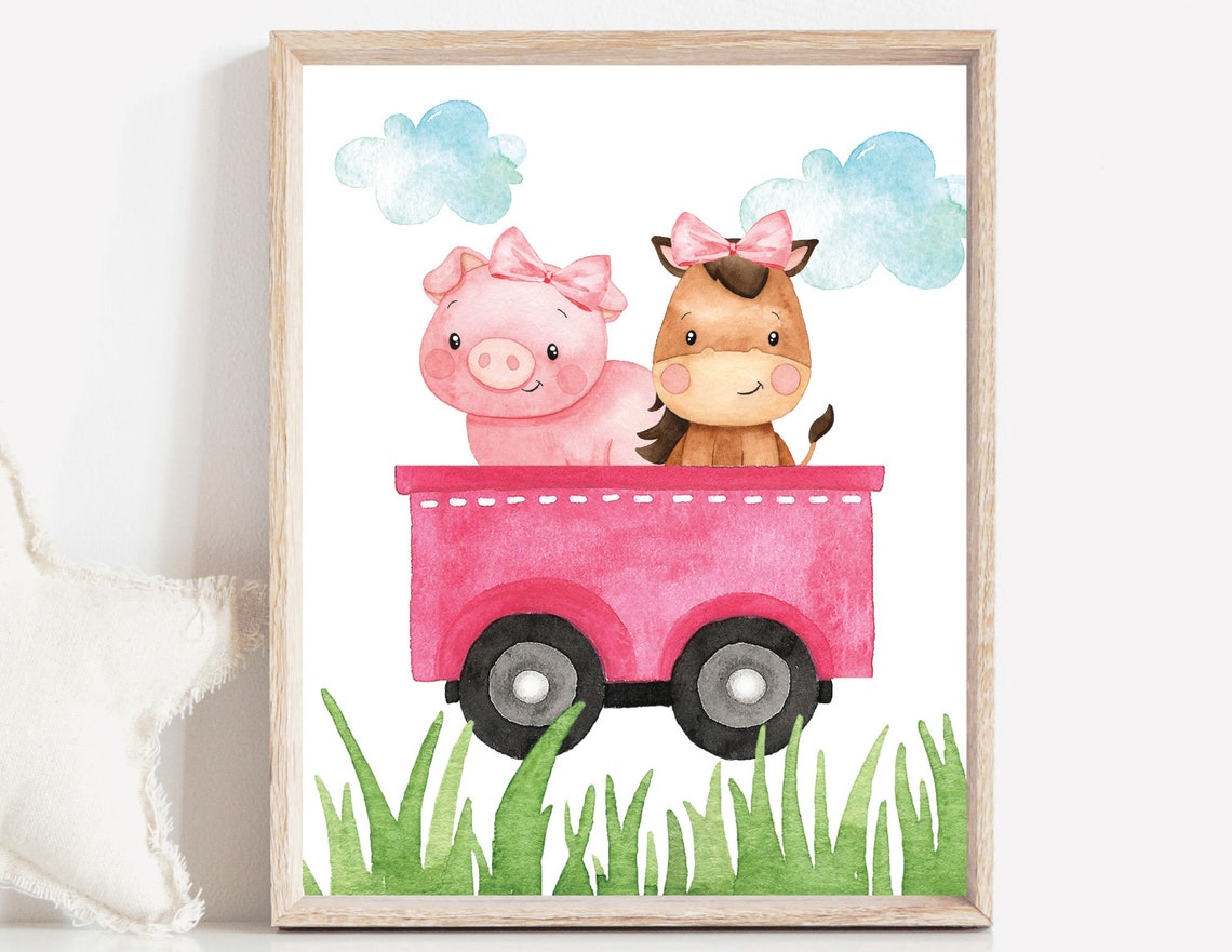 Farm Animals Nursery Wall Art Set of 3 Farm Nursery Prints - Etsy