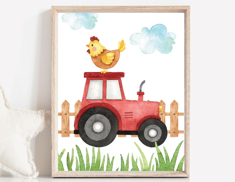  Bauernhof Tiere Kindergarten Wand Kunst Set von 3 Bauernhof - Etsy.de Motiv 