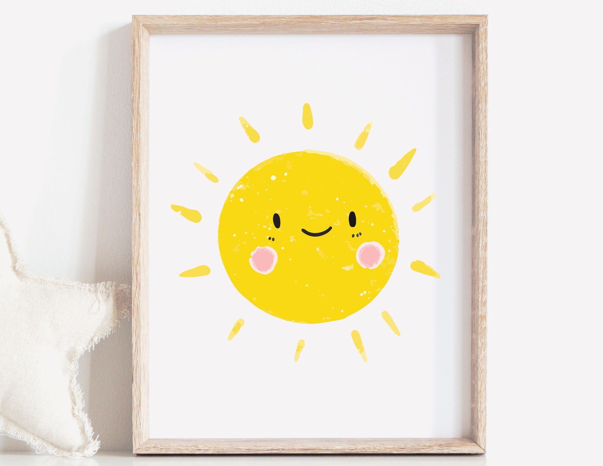 Sun Nursery Wall Art Sun Nursery Print Sunshine Nursery Wall Etsy