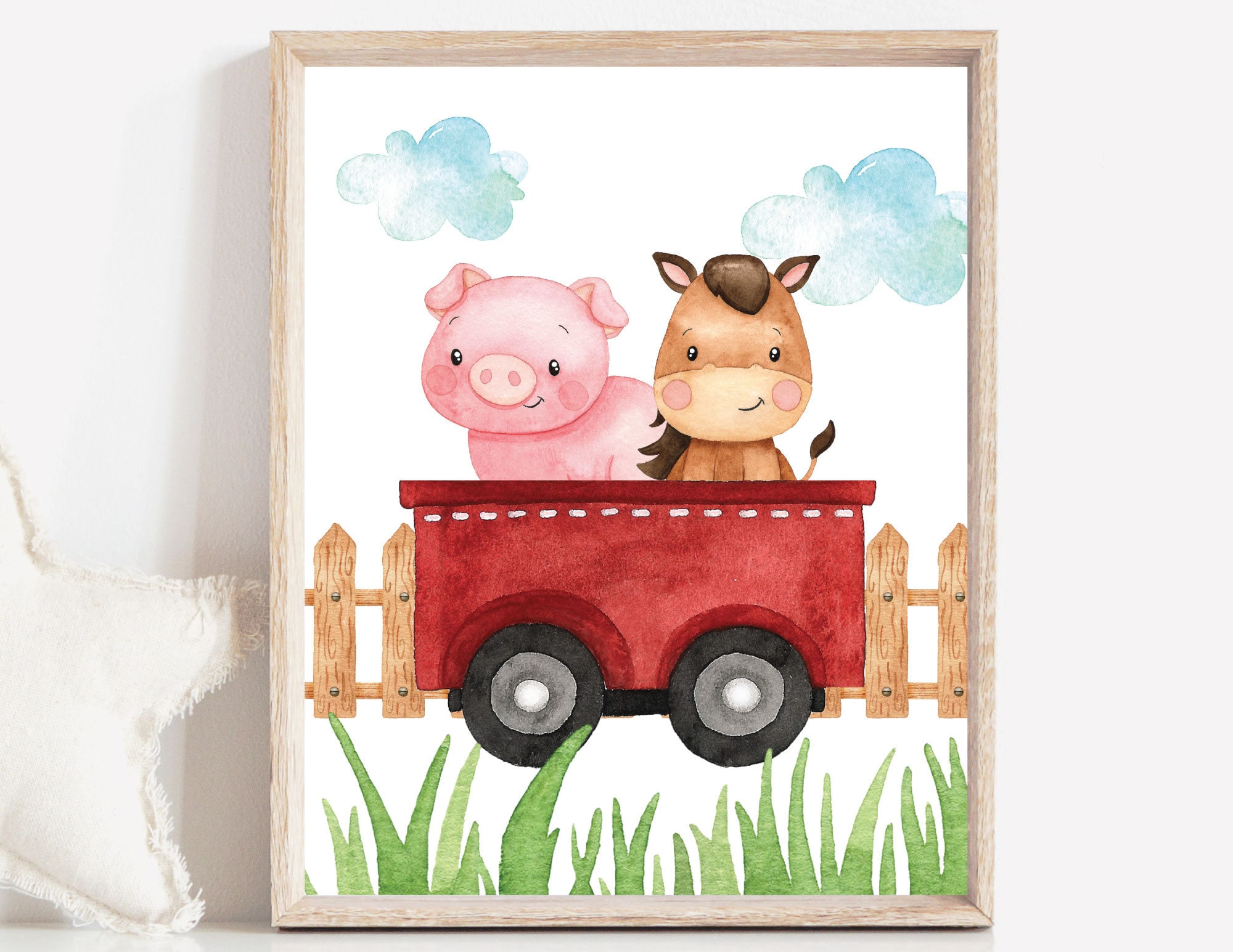 Farm Animals Nursery Wall Art Set of 3 Farm Nursery Prints Etsy Ireland