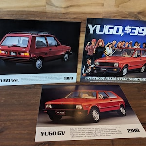 Choice of Vintage Yugo Promo - Dealer - Car Sales - Brochure