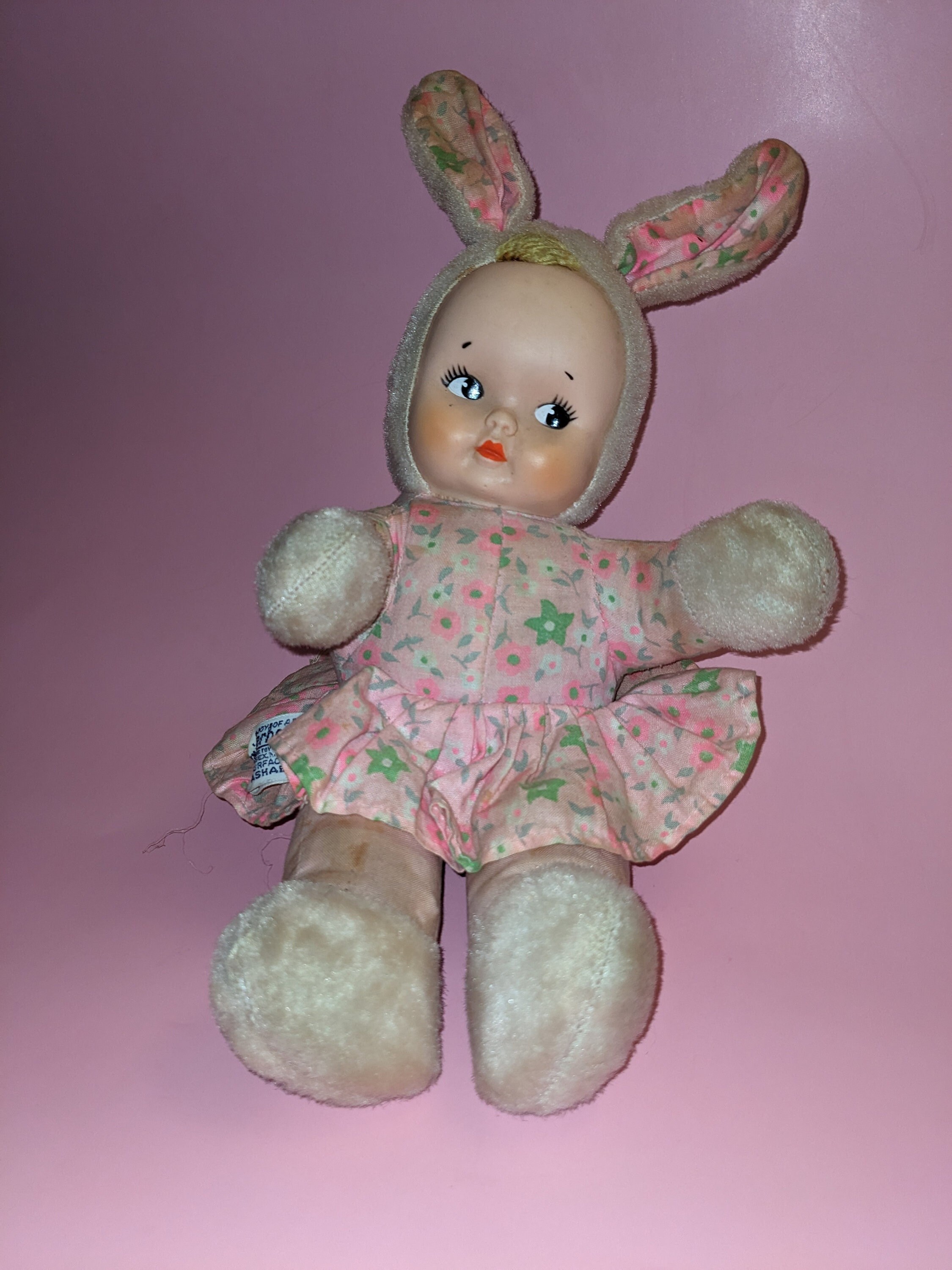 Vintage Face Rubber Bunny - Etsy