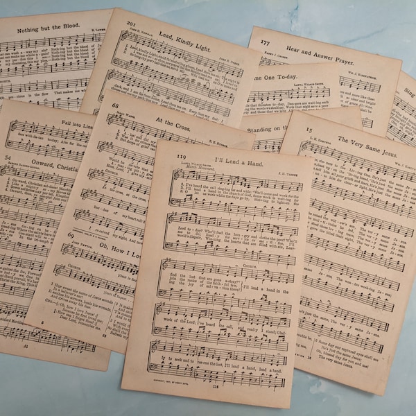 Vintage Hymnal Sheet Music - Etsy