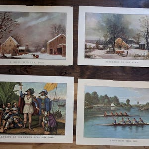 Choice of 1950s The Travelers Calendar Print - Great for framed wall art