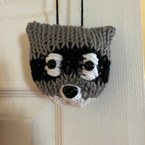 Knitting Machine Raccoon Ornament Pattern PDF